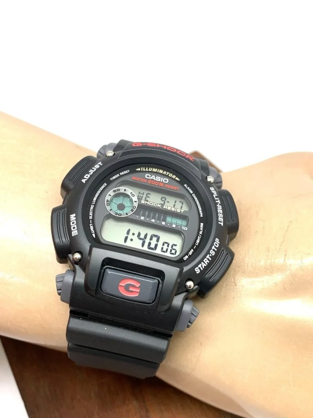 Casio Men's Watch G-Shock DW9052 Quartz Black Red Resin Digital 44mm 3232